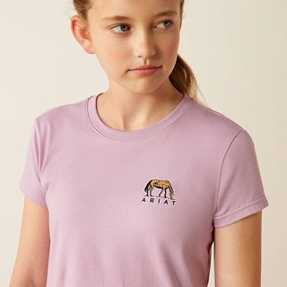 Camiseta Ariat niña Meadow Pony lavanda TALLA 12 AÑOS (talla L infantil) - Imagen 2